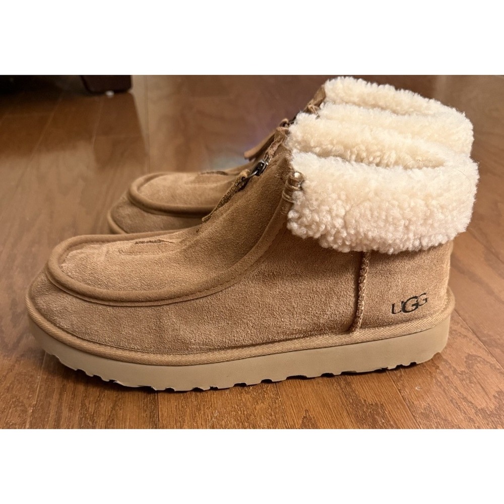 Women's UGG Funkarra Zip Cuffed Cold-Weather Booties Chestnut Size 9 EUC - Picture 5 of 9